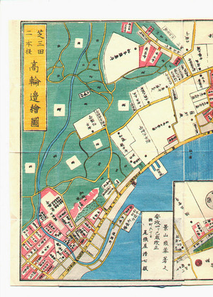 Unknown: Map of Edo, Takawara Area - Kirie Zu - Artelino