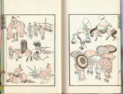 葛飾北斎: Hokusai Manga (Meiji printing) vol.1 - Artelino