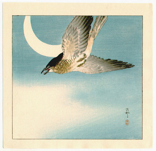 Ohara Koson: Cuckoo and the Moon - Artelino