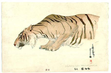 Yoshida Hiroshi: Tiger (Jizuri) - Artelino