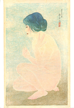 Japanese Print "Bathing in Early Summer (Limited Edition)" by Ito Shinsui, 伊東深水 (Ito Shinsui)