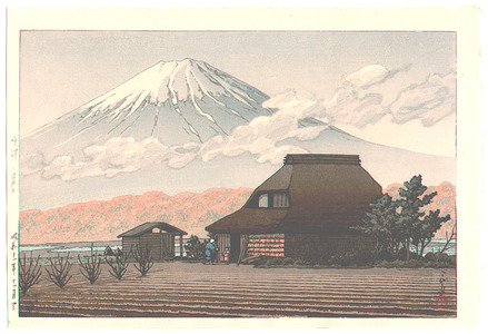 川瀬巴水: Mt. Fuji Seen from Narusawa - Artelino