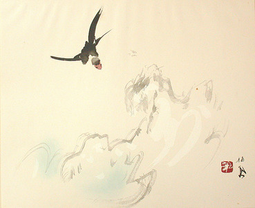 Takeuchi Seiho: Bird and Wave (Muller Collection) - Artelino
