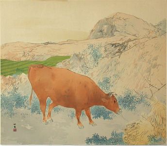 Takeuchi Seiho: Grazing Cow (Muller Collection) - Artelino