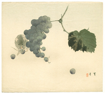 Watanabe Seitei: Mouse and Grapes (Muller Collection) - Artelino