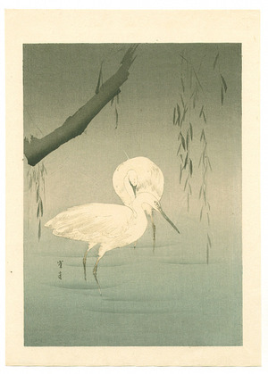 Watanabe Seitei: Two Egrets by a Willow Tree (Muller Collection) - Artelino
