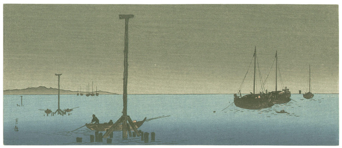 Yoshimoto Gesso: Ships in the Evening (Muller Collection) - Artelino