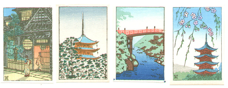 風光礼讃: Landscapes (4 mini prints) - Artelino