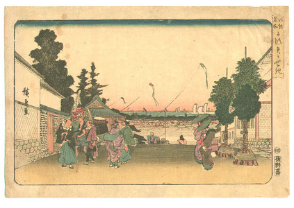 Ando Hiroshige, 歌川広重 (Ando Hiroshige)による浮世絵「Kasumigaseki - Edo Meisho」