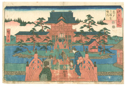 Utagawa Hiroshige: Kameido - Edo Meisho - Artelino