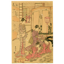 Utagawa Toyokuni I: Card Game and Fox - Artelino