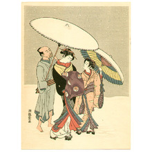 磯田湖龍齋: Outing in the Snow - Artelino