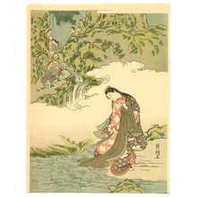 Okubo Tadanobu: Lady on a River Bank - Artelino