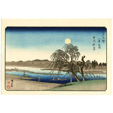 Utagawa Hiroshige: Autumn Moon at Tama River - Edo Kinko Hakkei - Artelino