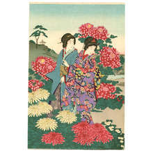 Toyohara Chikanobu: Chrysanthemum Garden - Artelino