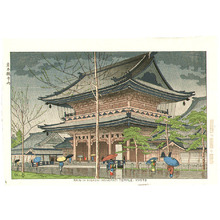 藤島武二: Rain at Higashi Honganji Temple - Artelino