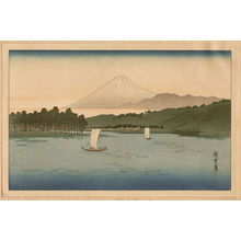 Utagawa Hiroshige: Mt.Fuji and Miho Beach - Artelino