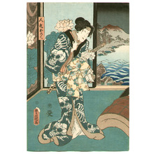 Utagawa Kunisada: Skull and Monster - Kabuki - Artelino