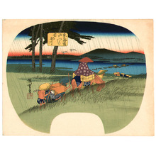 Utagawa Hiroshige: Abe River - Artelino