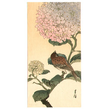 Yoshimoto Gesso: Sparrow and Hydrangea - Artelino