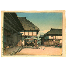 Kawase Hasui: Farm House in Autumn Ayashi - Artelino