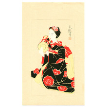 日本版画 "Maiko (first edition)" 由 Tsuchida Bakusen 创作