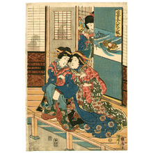 Utagawa Kunihiko: Two Courtesans - Artelino