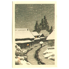 Kawase Hasui: Snowy Street - Artelino