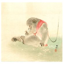 小原古邨: Monkey and Bee - Artelino