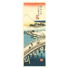 Utagawa Hiroshige: Nihonbashi Bridge in the Snow - Artelino