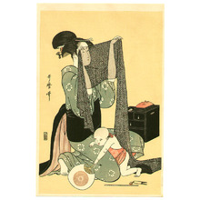Kitagawa Utamaro: Sewing - Artelino