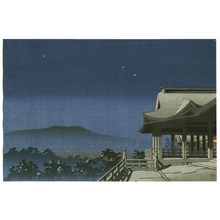 Japanese Print "Stary Night at Kiyomizu Temple" by Unknown, 無款 (null)