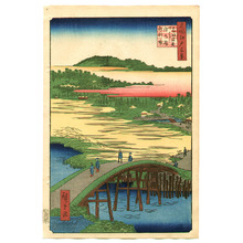 Utagawa Hiroshige: Sugatami Bridge at Takata - One Hundred Famous View of Edo - Artelino