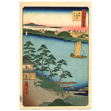 Utagawa Hiroshige: Niijuku Ferry - One Hundred Famous View of Edo - Artelino