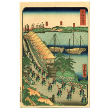 Utagawa Yoshitora: Tall Ships - The Scenic Places of Tokaido - Artelino