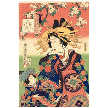 Utagawa Kunisada III: Courtesan - Artelino