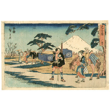 Utagawa Hiroshige: Traveling in front of Mt.Fuji Act.8 - Chushingura - Artelino