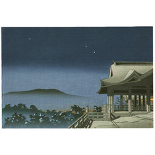 Japanese Print "Stary Night at Kiyomizu Temple" by Unknown, 無款 (null)