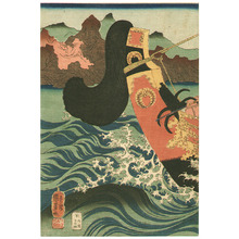 Utagawa Kuniyoshi: Battle Ship - Artelino