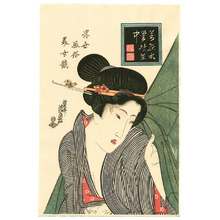 Keisai Eisen, 渓斉英泉 (Ikeda Eisen)による浮世絵「Beauty and Mosquito Net」