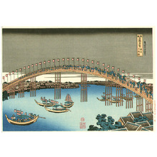 葛飾北斎: Tenma Bridge - Shokoku Meikyo Kiran - Artelino