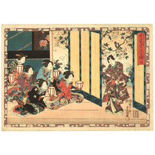 Japanese Print "The Tale of Genji - Chapter 9" by Utagawa Kunisada, 歌川国貞 (Utagawa Kunisada)