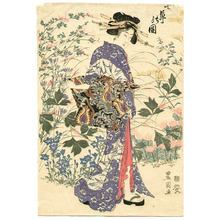 Utagawa Kunisada: Beauty in Autumn Garden - Artelino