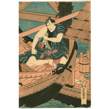 Japanese Print "Man and Boat" by Utagawa Kunisada, 歌川国貞 (Utagawa Kunisada)