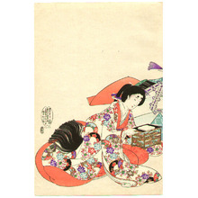 Toyohara Chikanobu: Ladies at Chiyoda Palace - Artelino