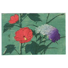 Utagawa Hiroshige III: Hydrangea and Rose-mallows - Artelino