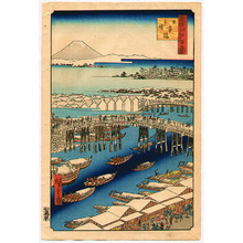歌川広重: Meisho Edo Hyakkei - Nihonbashi Yukibare - Artelino