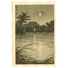 川瀬巴水: Moon and Country House - Artelino