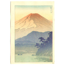 川瀬巴水: Mt. Fuji and Shojin Lake in Sunset - Artelino