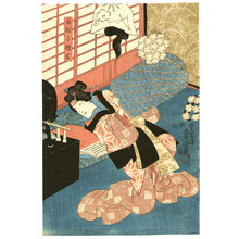 Utagawa Kunisada: Basket Defence - Artelino